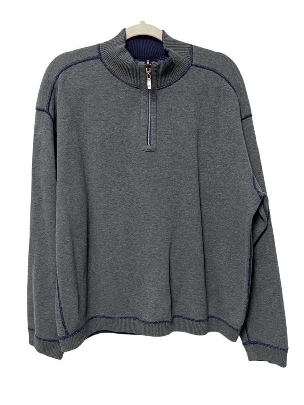 TOMMY BAHAMA Men’s Flipshore Half-Zip Reversible Sweatshirt